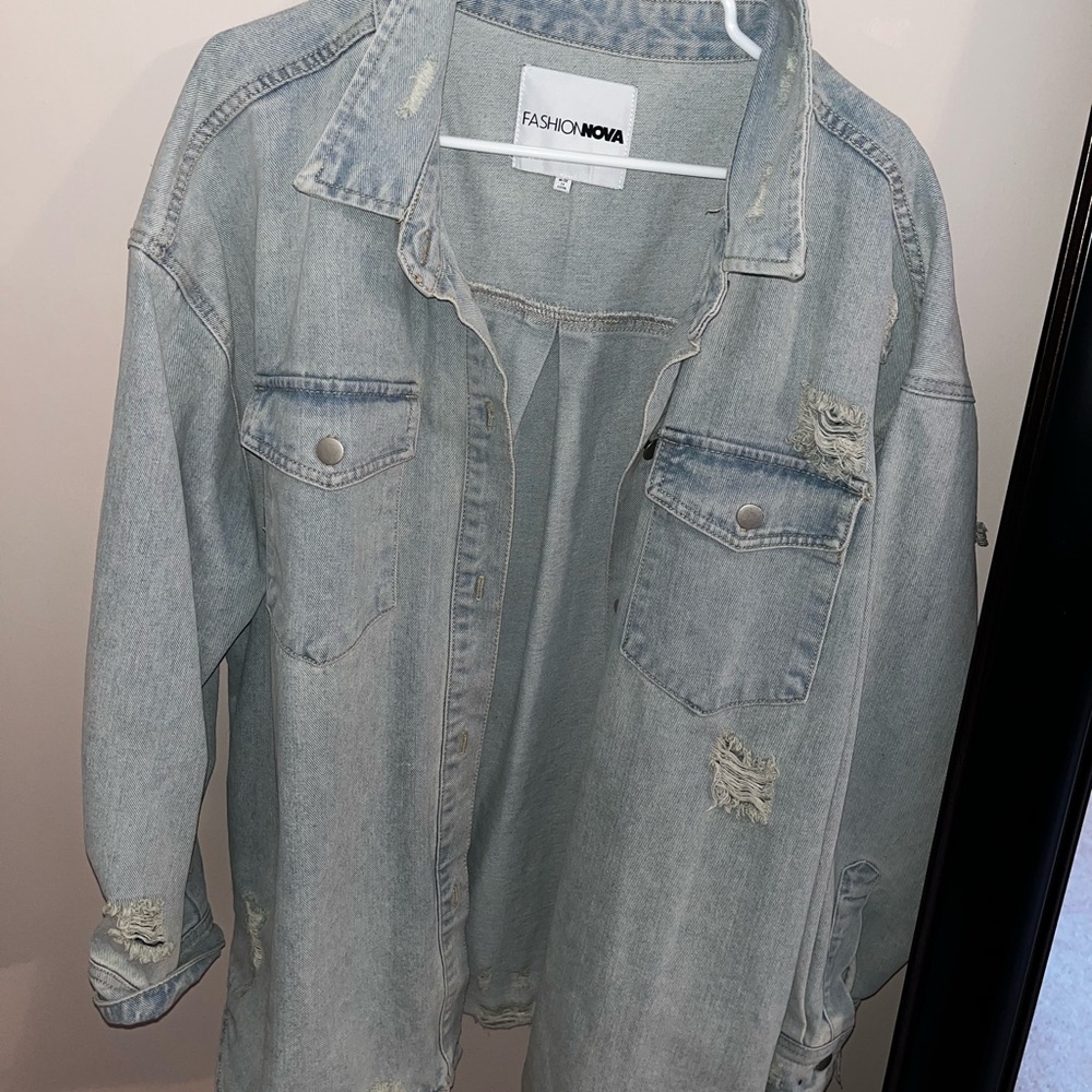 Fashion Nova Light Blue Denim Jacket